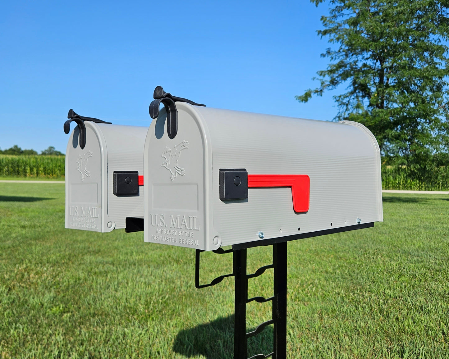 Concrete Base Double Mailbox