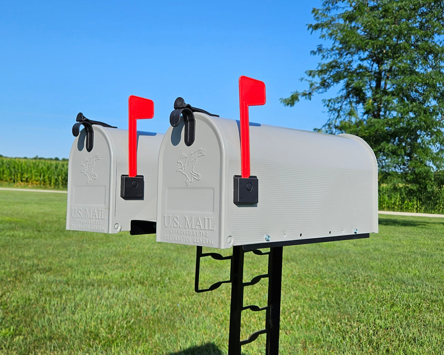 Concrete Base Double Mailbox